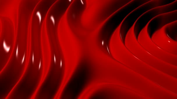 Red Plasma Waves Background Render Luxury Reflection Unique Design — Stok Video