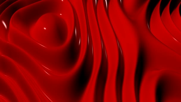 Ondas Plasma Rojo Fondo Renderizado Reflexión Lujo Diseño Único — Vídeo de stock