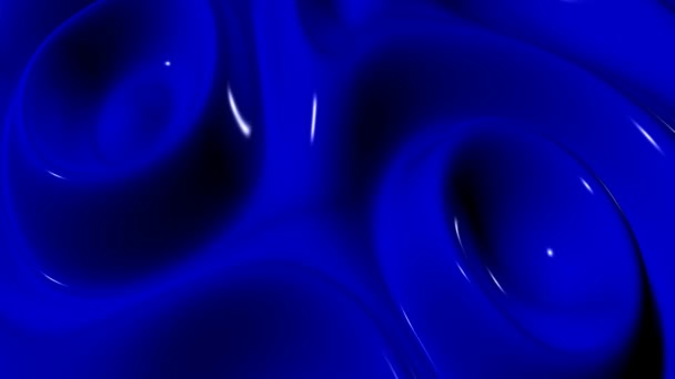 Blue Plasma Waves Background Luxury Render Unique Design Reflection — Stock Video