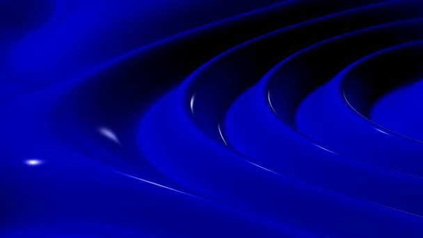 Ondas Plasma Azul Fundo Luxo Reflexão Render Design Exclusivo — Vídeo de Stock