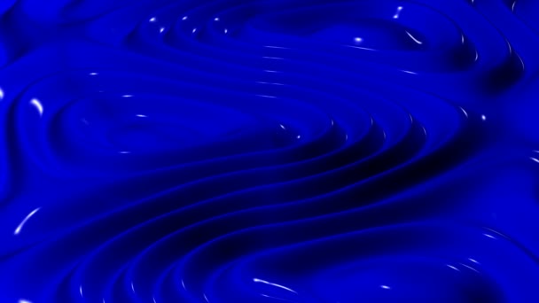 Blue Plasma Waves Background Reflection Render Luxury Unique Design — Stock Video