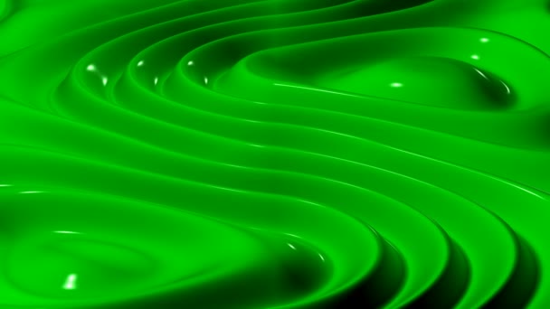Lime Plasma Waves Bakgrund Unik Design Render Lyx Reflektion — Stockvideo