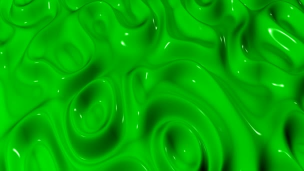 Lime Plasma Waves Background Unique Design Render Reflection Luxury — 图库视频影像