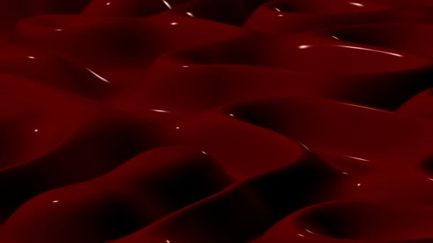 Dark Cherry Plasma Waves Bakgrund Unik Design Lyx Reflektion Render — Stockvideo