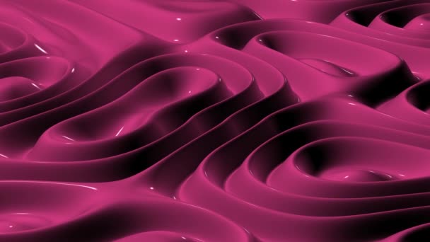 Rózsaszín Plazma Hullámok Háttér Luxus Reflection Egyedi Design Render — Stock videók