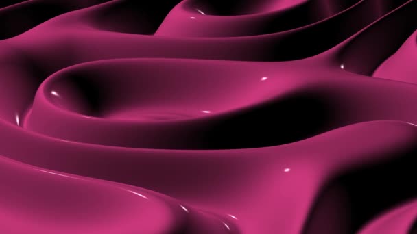 Ondas Plasma Rosa Fundo Reflexão Render Luxo Design Exclusivo — Vídeo de Stock