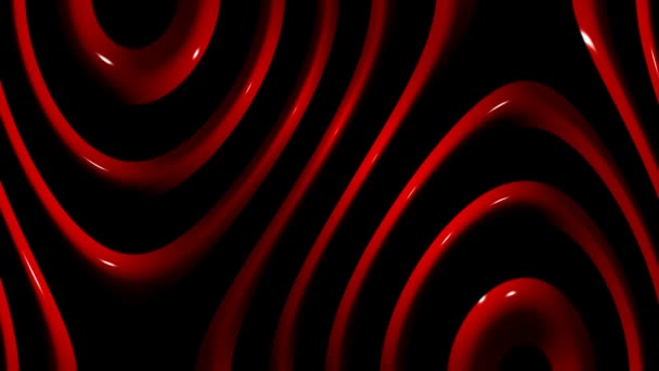 Líneas Plasma Rojo Fondo Oscuro Diseño Único Reflexión Lujo Renderizado — Vídeos de Stock