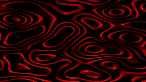 Rote Plasma Linien Dunkler Hintergrund Reflexion Render Luxus Einzigartiges Design — Stockvideo