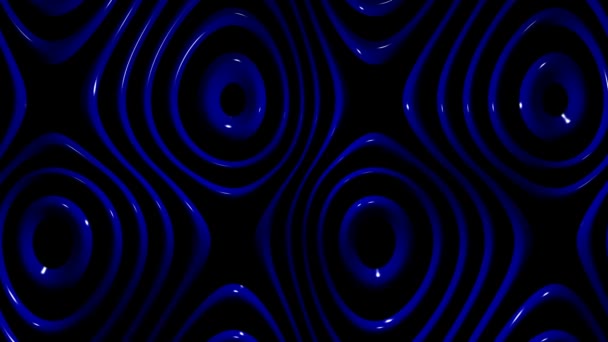 Blue Plasma Lines Dark Background Reflection Render Luxury Unique Design — Stock Video
