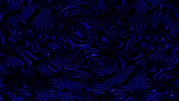 Lignes Plasma Bleu Fond Noir Rendez Vous Réflexion Conception Unique — Video