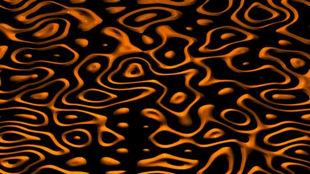 橙色等离子线 深色背景 3D渲染 独特的设计 — 图库视频影像