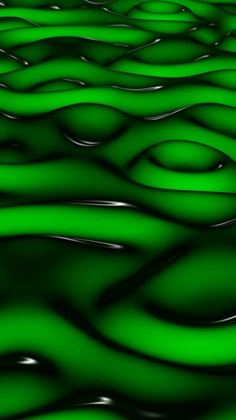 緑の波 ユニークなデザイン 排他的な3Dレンダリングと贅沢な背景 ロイヤリティフリーストック映像