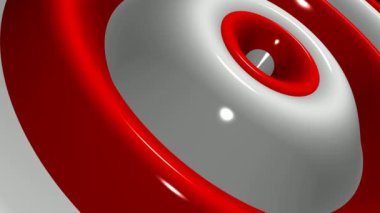 Kırmızı ve Beyaz Boyaların Dairesel Dalgalarıyla Özel Arkaplan, 3 Boyalı, Eşsiz Tasarım
