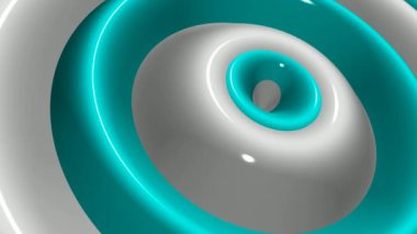 Aqua 'nın Dairesel Dalgaları ve Beyaz Boya, Eşsiz Tasarım, 3D Render ile Özel Arkaplan