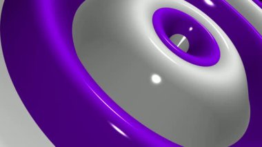 Özel Arkaplan Mor ve Beyaz Boyalı Dairesel Dalgalar, 3D Render, Eşsiz Tasarım