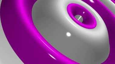 Pembe ve Beyaz Boyalı Dairesel Dalgalarla Özel Arkaplan, 3 Boyalı, Eşsiz Tasarım