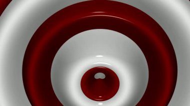 Siyah Kiraz ve Beyaz Boya 'nın Dairesel Dalgaları Özel Arkaplan, 3D Render, Eşsiz Tasarım