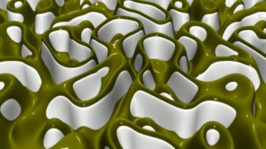 Zeytin Dalgaları ve Beyaz Boyalı, Özel, 3B Renkli Arkaplan