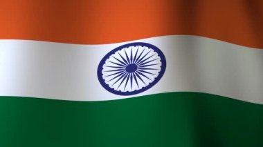Hindistan 'ın Dalgalanan Bayrağı, 3D Render