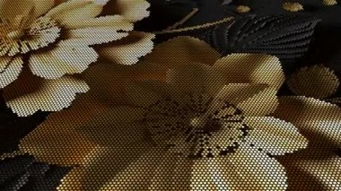 Circular Mozaik 'in geçmişi. Özel, 3D Render, Eşsiz Tasarım, Çiçek Boyama