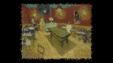 Vincent Van Gogh 'un yaşayan tablosu - The Night Cafe, Alpha Channel, Seçkin