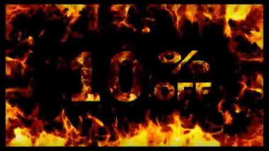 Ateş ve İndirimli Şeffaf Sıcak Animasyon -% 10 indirimli, Alfa Kanalı, Özel