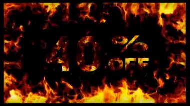 Ateş ve İndirimli Şeffaf Sıcak Animasyon -% 40 indirimli, Alfa Kanalı, Özel