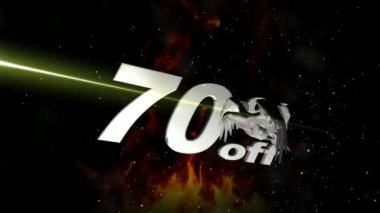 Kartal ve satış mesajlı sıcak animasyon -% 70 indirimli, özel