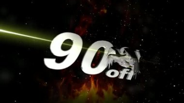 Kartal ve satış mesajlı sıcak animasyon -% 90 indirimli, özel