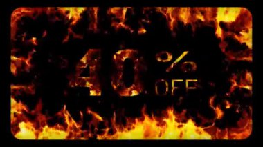Ateş ve İndirimli Sıcak Animasyon -% 40 indirimli, Alfa Kanalı, Özel
