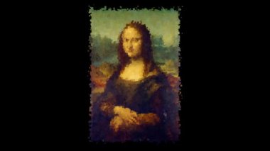 Leonardo da Vinci 'nin yaşayan tablosu Mona Lisa. Alfa Kanalı, Özel
