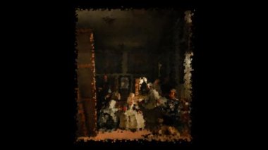 Diego Velazquez 'in canlı tablosu, Las Meninas. Alfa Kanalı, Özel
