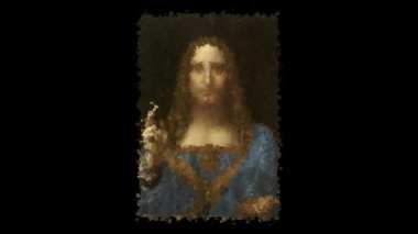 Leonardo da Vinci 'nin yaşayan tablosu - Kurtarıcı Mundi. Alfa Kanalı, Özel