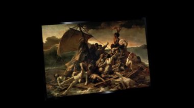 Theodore Gericault 'nun yüzen tablosu. Medusa' nın salı. Alfa Kanalı