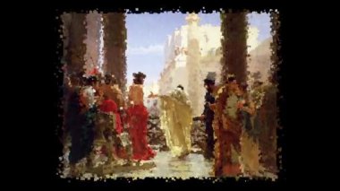 Antonio Ciseri 'nin yaşayan tablosu. Karşınızda Adam. Alfa Kanalı, Özel