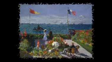 Claude Monet 'nin Sainte-Adresse' deki canlı resmi. Alfa Kanalı, Özel