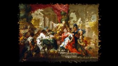 Sebastiano Conca 'nın yaşayan tablosu Kudüs Tapınağı' ndaki Büyük İskender. Alfa Kanalı