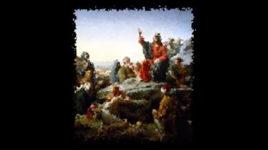 Carl Bloch 'un canlı tablosu - Dağda Vaaz. Alfa Kanalı, Özel