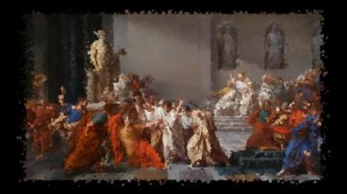 Vincenzo Camuccini 'nin yaşayan tablosu - Julius Caesar' ın Ölümü. Alfa Kanalı, Özel