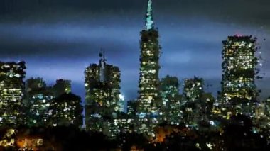 Gece San Francisco, Modern Boyama, Arkaplan, Eşsiz Tasarım, Özel Tasarım, 3D Render