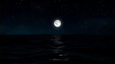 Okyanusun Üzerinde Ay Işığı Gecesi, Orta Dalgalar, Arka plan, Özel Tasarım, Eşsiz Tasarım