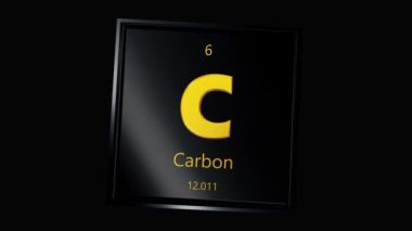 Şeffaf Arkaplan ile yüzen Karbon Simgesi, Özel, Alfa Kanalı