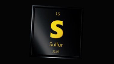 Şeffaf Arkaplan ile Sülfür Simgesi Yüzen, Özel, Alfa Kanalı