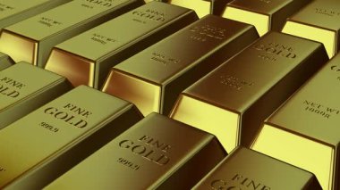 Exclusive Motion of Golden Bars Highlighting Business Capital Refinement and Finance Prestige With a Premium Precious Metals Base