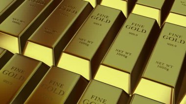 Premium Flow of Golden Bullions Delivering Finance Strength and Capital Refinement With Exclusive Business in an Elegant Background