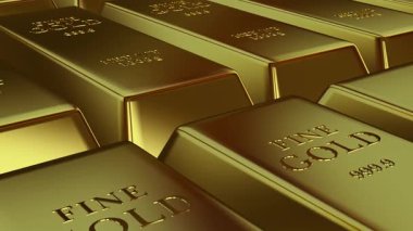 Exclusive Current of Golden Bars Presenting Capital Grandeur With Finance Prestige Against a Premium Elegant Precious Metals Stage