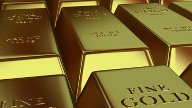 Golden Bullions in Elegant Rhythm Portraying Finance Brilliance and Capital Strength on a Unique Exclusive Precious Metals Background