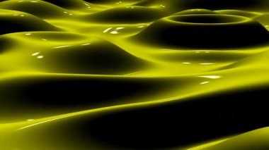 Sarı Dalgalı Zarif Arkaplan, Eşsiz Tasarım, Resimler, Özel Yansıma