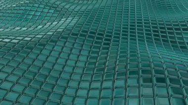 Unique Vibrant Abstract Composition with Floating Cubes Shimmering in Metallic Reflection on a Premium Elegant Setting