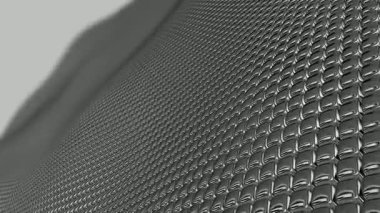 Elit Yüzen Arkaplan, Görüntü Efekti, Gümüş Yuvarlak Küpler Dalgaları, Eşsiz Tasarım, Yansıma, Seçkin Renkler